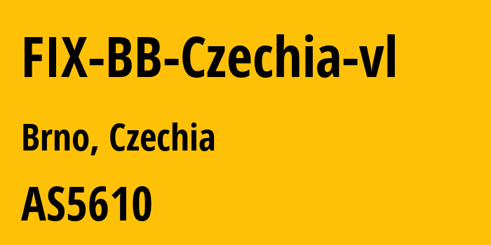 Информация о провайдере FIX-BB-Czechia-vl AS5610 O2 Czech Republic, a.s.: все IP-адреса, network, все айпи-подсети