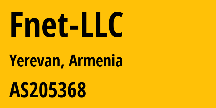 Информация о провайдере Fnet-LLC AS205368 Fnet LLC: все IP-адреса, network, все айпи-подсети