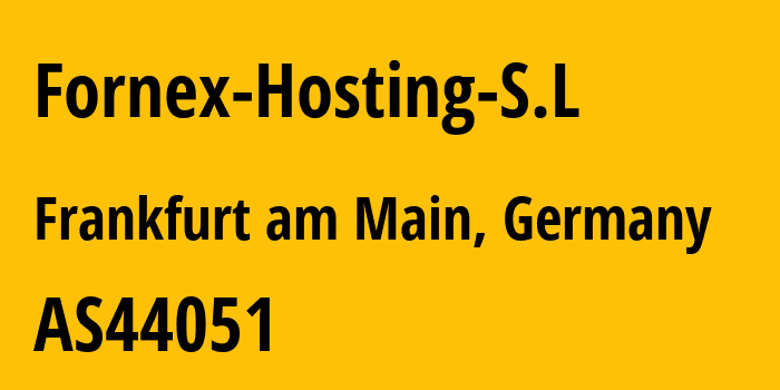 Информация о провайдере Fornex-Hosting-S.L AS44051 Fornex Hosting S.L.: все IP-адреса, network, все айпи-подсети