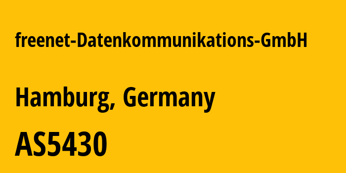 Информация о провайдере freenet-Datenkommunikations-GmbH AS5430 freenet Datenkommunikations GmbH: все IP-адреса, network, все айпи-подсети