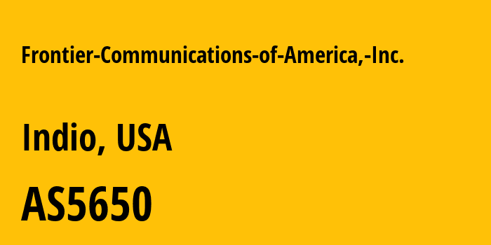 Информация о провайдере Frontier-Communications-of-America,-Inc. AS5650 Frontier Communications of America, Inc.: все IP-адреса, network, все айпи-подсети