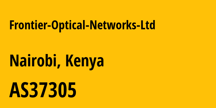 Информация о провайдере Frontier-Optical-Networks-Ltd AS37305 Frontier Optical Networks Ltd: все IP-адреса, network, все айпи-подсети