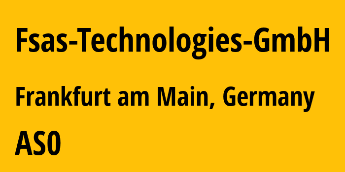 Информация о провайдере Fsas-Technologies-GmbH : все IP-адреса, network, все айпи-подсети