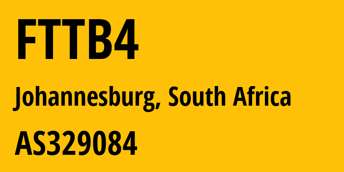 Информация о провайдере FTTB4 AS329084 Global Platinum Solutions (Pty) Ltd: все IP-адреса, network, все айпи-подсети