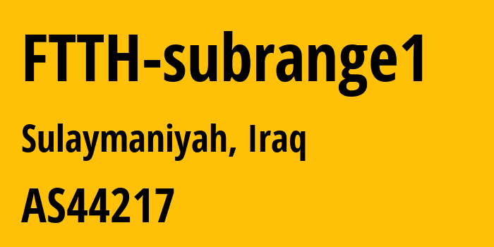 Информация о провайдере FTTH-subrange1 AS44217 IQ Networks for Data and Internet Services Ltd: все IP-адреса, network, все айпи-подсети