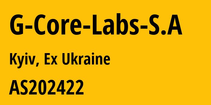 Информация о провайдере G-Core-Labs-S.A AS202422 G-Core Labs S.A.: все IP-адреса, network, все айпи-подсети