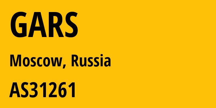 Информация о провайдере GARS AS31261 PJSC MegaFon: все IP-адреса, network, все айпи-подсети