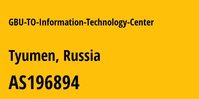 Информация о провайдере GBU-TO-Information-Technology-Center AS196894 GBU TO Information Technology Center: все IP-адреса, network, все айпи-подсети