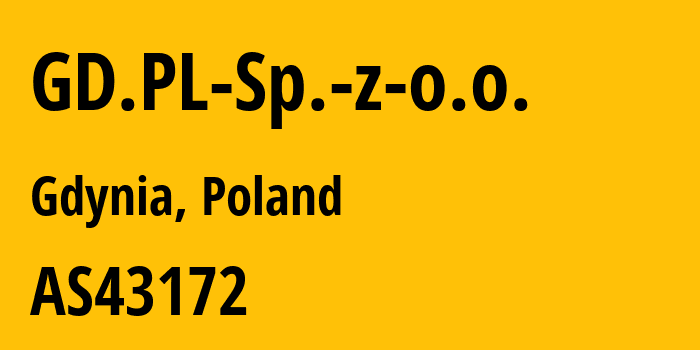 Информация о провайдере GD.PL-Sp.-z-o.o. AS43172 GD.PL Sp. z o.o.: все IP-адреса, network, все айпи-подсети