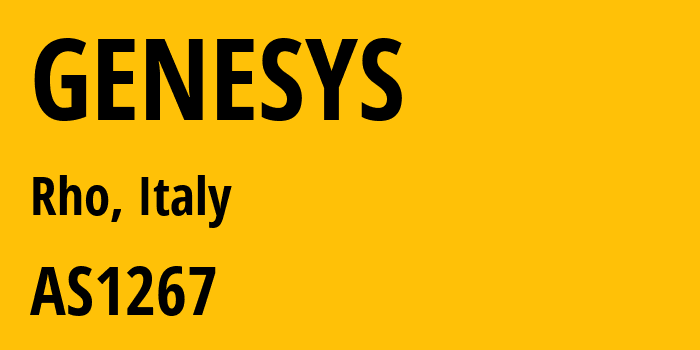 Информация о провайдере GENESYS AS1267 WIND TRE S.P.A.: все IP-адреса, network, все айпи-подсети