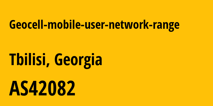 Информация о провайдере Geocell-mobile-user-network-range AS42082 JSC Silknet: все IP-адреса, network, все айпи-подсети