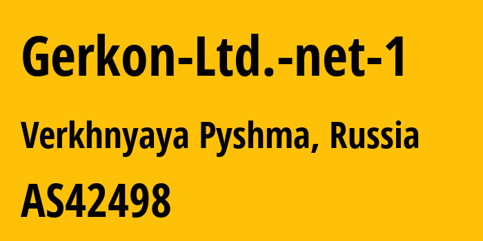 Информация о провайдере Gerkon-Ltd.-net-1 AS42498 Gerkon LTD: все IP-адреса, network, все айпи-подсети