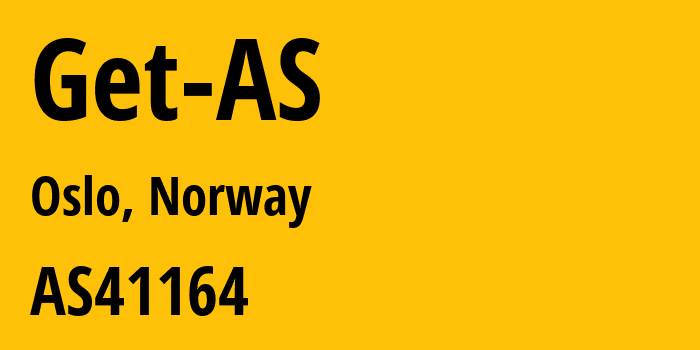 Информация о провайдере Get-AS AS41164 Telia Norge AS: все IP-адреса, network, все айпи-подсети