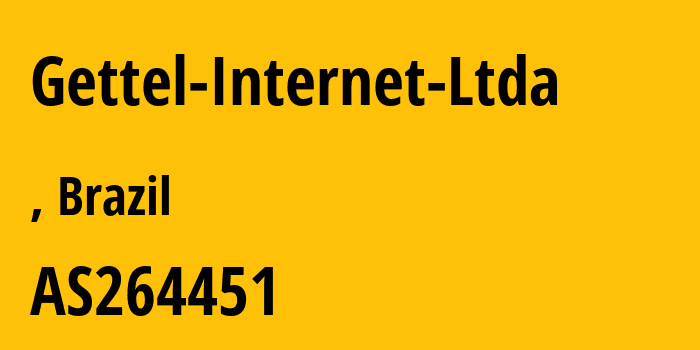 Информация о провайдере Gettel-Internet-Ltda AS264451 GETTEL INTERNET LTDA: все IP-адреса, network, все айпи-подсети