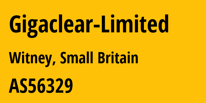 Информация о провайдере Gigaclear-Limited AS56329 Gigaclear Limited: все IP-адреса, network, все айпи-подсети