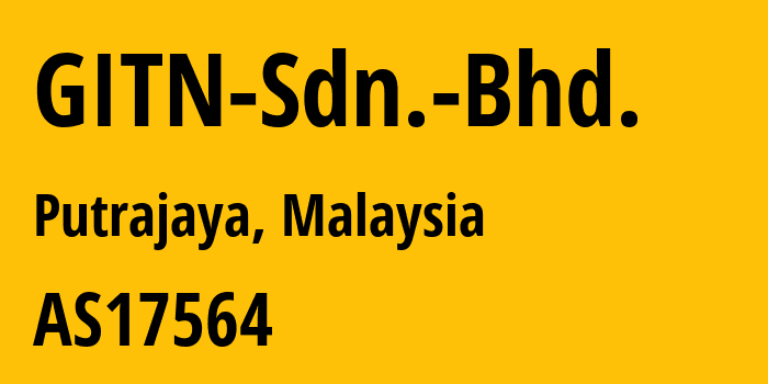 Информация о провайдере GITN-Sdn.-Bhd. AS17564 GITN (M) Sdn. Bhd.: все IP-адреса, network, все айпи-подсети