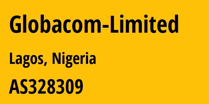 Информация о провайдере Globacom-Limited AS328309 Globacom Limited: все IP-адреса, network, все айпи-подсети