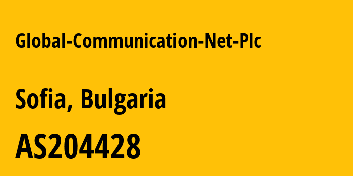 Информация о провайдере Global-Communication-Net-Plc AS204428 SS-Net: все IP-адреса, network, все айпи-подсети