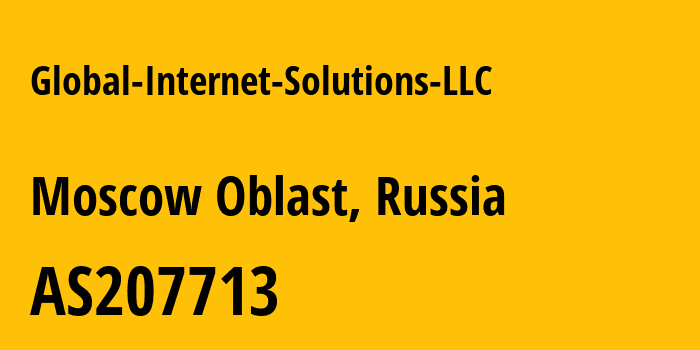 Информация о провайдере Global-Internet-Solutions-LLC AS207713 GLOBAL INTERNET SOLUTIONS LLC: все IP-адреса, network, все айпи-подсети