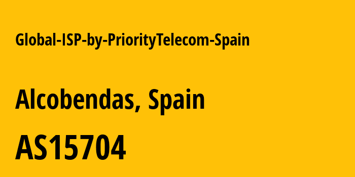 Информация о провайдере Global-ISP-by-PriorityTelecom-Spain AS15704 XTRA TELECOM S.A.: все IP-адреса, network, все айпи-подсети