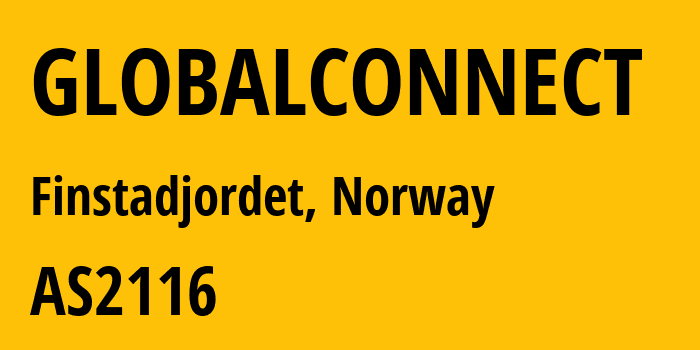 Информация о провайдере GLOBALCONNECT AS2116 GLOBALCONNECT AS: все IP-адреса, network, все айпи-подсети