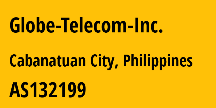 Информация о провайдере Globe-Telecom-Inc. AS132199 Globe Telecom Inc.: все IP-адреса, network, все айпи-подсети