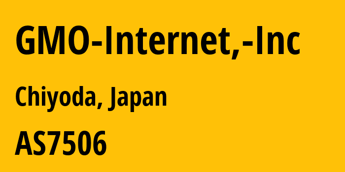 Информация о провайдере GMO-Internet,-Inc AS7506 GMO Internet Group, Inc.: все IP-адреса, network, все айпи-подсети