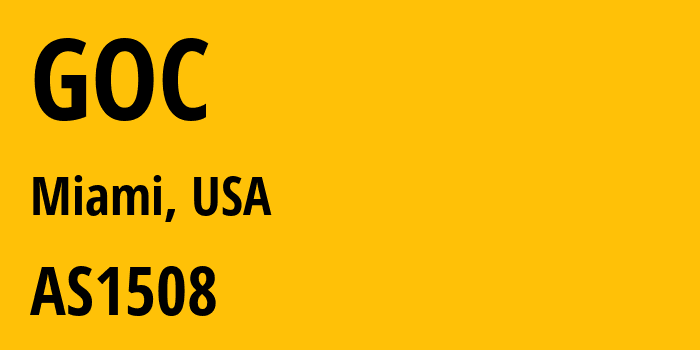 Информация о провайдере GOC AS1508 Headquarters, USAISC: все IP-адреса, network, все айпи-подсети