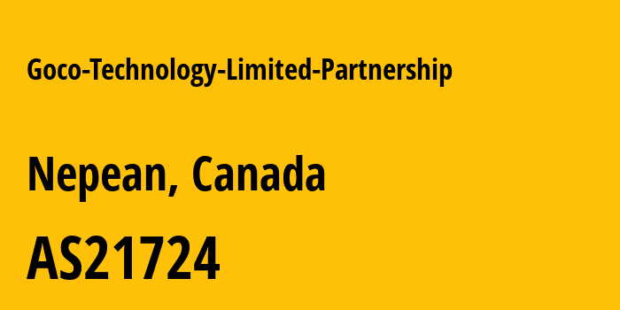 Информация о провайдере Goco-Technology-Limited-Partnership AS21724 GOCO TECHNOLOGY LIMITED PARTNERSHIP: все IP-адреса, network, все айпи-подсети