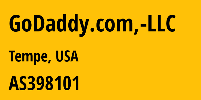 Информация о провайдере GoDaddy.com,-LLC AS398101 GoDaddy.com, LLC: все IP-адреса, network, все айпи-подсети