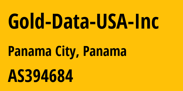 Информация о провайдере Gold-Data-USA-Inc AS394684 GOLD DATA USA INC: все IP-адреса, network, все айпи-подсети