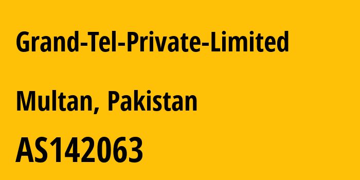 Информация о провайдере Grand-Tel-Private-Limited AS142063 Grand Tel Private Limited: все IP-адреса, network, все айпи-подсети