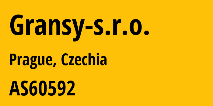 Информация о провайдере Gransy-s.r.o. AS60592 Gransy s.r.o.: все IP-адреса, network, все айпи-подсети