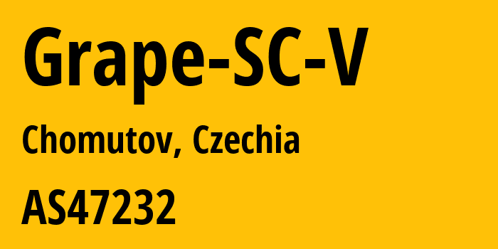 Информация о провайдере Grape-SC-V AS47232 ISP Alliance a.s.: все IP-адреса, network, все айпи-подсети