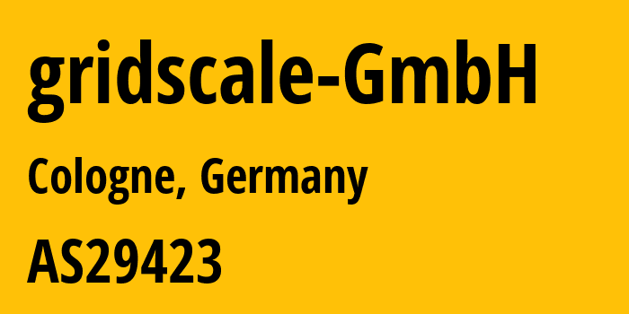 Информация о провайдере gridscale-GmbH AS29423 gridscale GmbH: все IP-адреса, network, все айпи-подсети