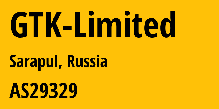 Информация о провайдере GTK-Limited AS29329 Resource-M LLC: все IP-адреса, network, все айпи-подсети