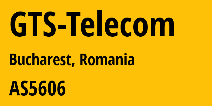 Информация о провайдере GTS-Telecom AS5606 GTS Telecom SRL: все IP-адреса, network, все айпи-подсети