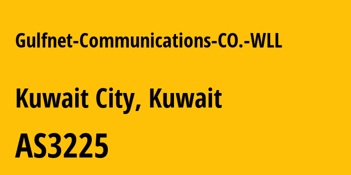 Информация о провайдере Gulfnet-Communications-CO.-WLL AS3225 GULFNET COMMUNICATIONS CO. WLL: все IP-адреса, network, все айпи-подсети