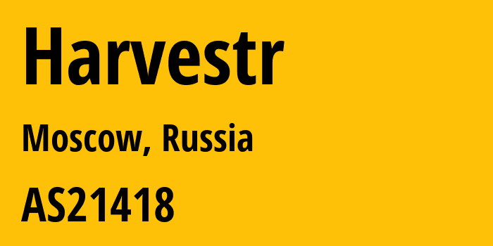 Информация о провайдере Harvestr AS21418 Harvestr Ltd.: все IP-адреса, network, все айпи-подсети