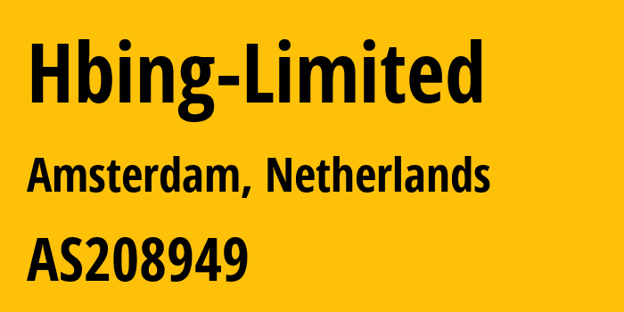 Информация о провайдере Hbing-Limited AS208949 HBING LIMITED: все IP-адреса, network, все айпи-подсети