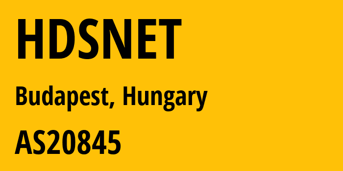 Информация о провайдере HDSNET AS20845 DIGI Tavkozlesi es Szolgaltato Kft.: все IP-адреса, network, все айпи-подсети