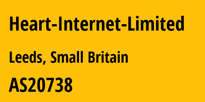 Информация о провайдере Heart-Internet-Limited AS20738 Host Europe GmbH: все IP-адреса, network, все айпи-подсети