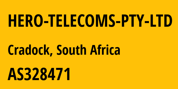 Информация о провайдере HERO-TELECOMS-PTY-LTD AS328471 HERO TELECOMS (PTY) LTD: все IP-адреса, network, все айпи-подсети