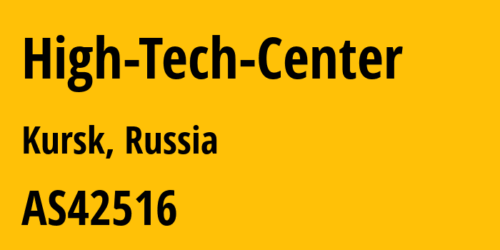 Информация о провайдере High-Tech-Center AS42516 Sovtest-Internet Limited Liability Company: все IP-адреса, network, все айпи-подсети