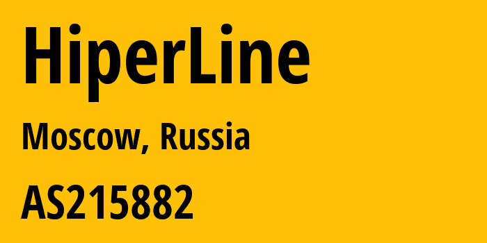 Информация о провайдере HiperLine AS215882 HiperLine LTD: все IP-адреса, network, все айпи-подсети