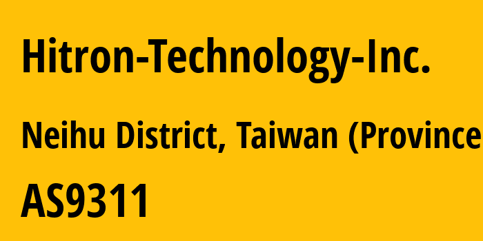 Информация о провайдере Hitron-Technology-Inc. AS9311 HITRON TECHNOLOGY INC.: все IP-адреса, network, все айпи-подсети