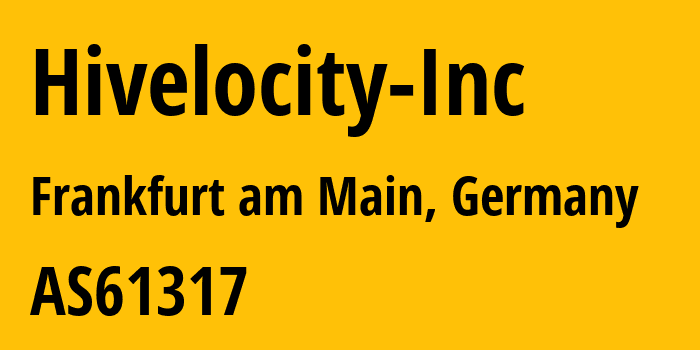 Информация о провайдере Hivelocity-Inc AS61317 Hivelocity LLC: все IP-адреса, network, все айпи-подсети