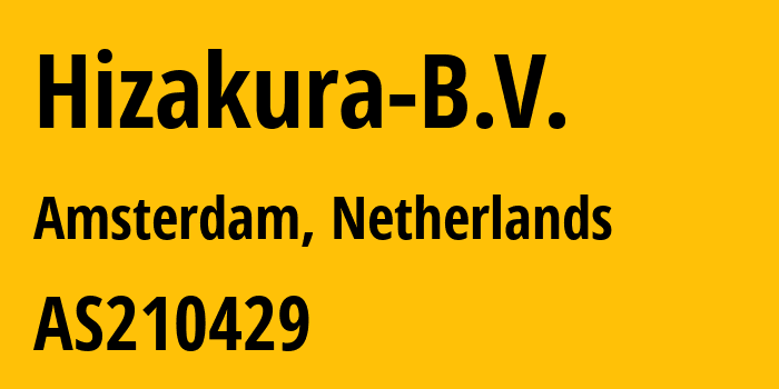 Информация о провайдере Hizakura-B.V. AS210429 Hizakura B.V.: все IP-адреса, network, все айпи-подсети