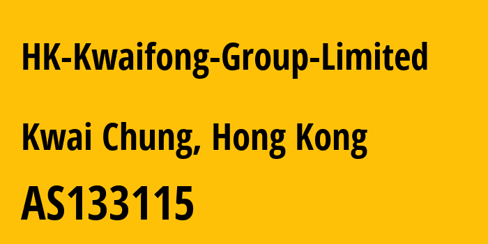 Информация о провайдере HK-Kwaifong-Group-Limited AS133115 HK Kwaifong Group Limited: все IP-адреса, network, все айпи-подсети