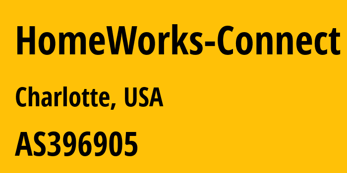 Информация о провайдере HomeWorks-Connect AS396905 HomeWorks Connect: все IP-адреса, network, все айпи-подсети